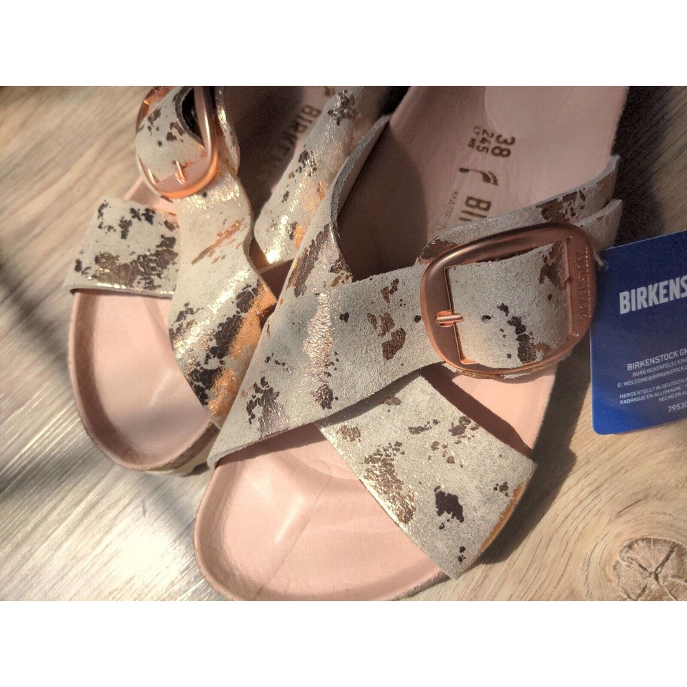 Birkenstock Siena Rose Gold Metallic Copper Exquisite Sandals EU 38 Womens 7-7.5 - Picture 9 of 12